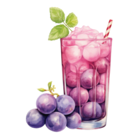 grape juice Isolated Detailed Watercolor Hand Drawn Painting Illustration png