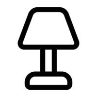 Simple Table Lamp icon. The icon can be used for websites, print templates, presentation templates, illustrations, etc vector