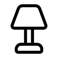 Simple Table Lamp icon. The icon can be used for websites, print templates, presentation templates, illustrations, etc vector