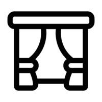 Simple Curtain icon. The icon can be used for websites, print templates, presentation templates, illustrations, etc vector