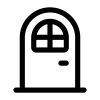 Simple Door icon. The icon can be used for websites, print templates, presentation templates, illustrations, etc vector