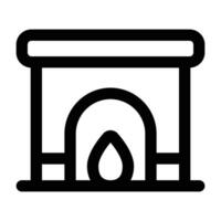 Simple Fireplace icon. The icon can be used for websites, print templates, presentation templates, illustrations, etc vector