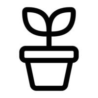 Simple Plant icon. The icon can be used for websites, print templates, presentation templates, illustrations, etc vector