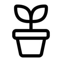 Simple Plant icon. The icon can be used for websites, print templates, presentation templates, illustrations, etc vector