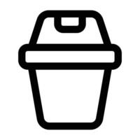 Simple Bin icon. The icon can be used for websites, print templates, presentation templates, illustrations, etc vector