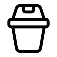 Simple Bin icon. The icon can be used for websites, print templates, presentation templates, illustrations, etc vector