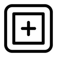 Simple First Aid Box icon. The icon can be used for websites, print templates, presentation templates, illustrations, etc vector