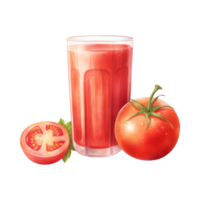 Tomate Saft isoliert detailliert Aquarell Hand gezeichnet Gemälde Illustration png