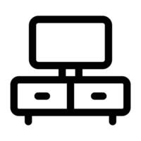 Simple TV Table icon. The icon can be used for websites, print templates, presentation templates, illustrations, etc vector