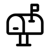 Simple Mailbox icon. The icon can be used for websites, print templates, presentation templates, illustrations, etc vector