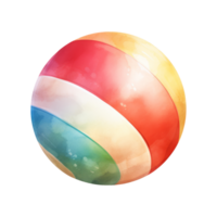 Beach ball Isolated Detailed Watercolor Hand Drawn Painting Illustration png