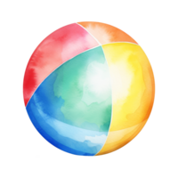 Beach ball Isolated Detailed Watercolor Hand Drawn Painting Illustration png