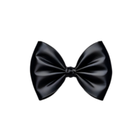 realistic black bow tie isolated on white transparent background png