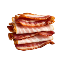 crocantes bacon isolado em uma branco transparente fundo png