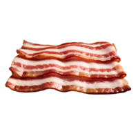 crispy bacon isolated on a white transparent background png