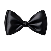 realistic black bow tie isolated on white transparent background png