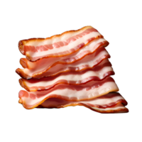Krispig bacon isolerat på en vit transparent bakgrund png