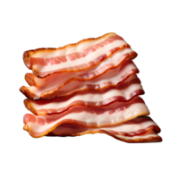 crocantes bacon isolado em uma branco transparente fundo png