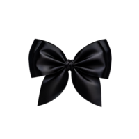 realistic black bow tie isolated on white transparent background png