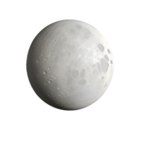 Moon white isolated on transparent background png