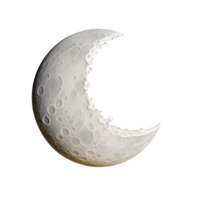 Moon white isolated on transparent background png