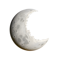 Moon white isolated on transparent background png