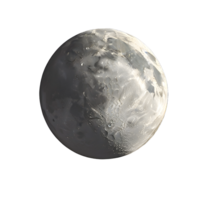 Moon white isolated on transparent background png