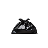 Black garbage bag isolated on transparent background png