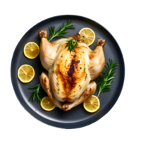 Chicken roasted isolated on White transparent background png