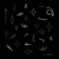 estrellas y flechas de diferente formas vector