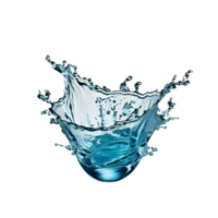 agua chapoteo aislado en blanco transparente antecedentes png