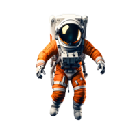 astronaut space suit flying outer space isolated on white or transparent background png