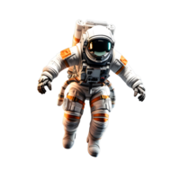 astronauta spazio completo da uomo volante esterno spazio isolato su bianca o trasparente sfondo png
