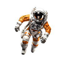 astronaut space suit flying outer space isolated on white or transparent background png
