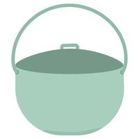 Scout camping pot vector