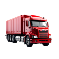 cargo truck transportation on a white transparent background png