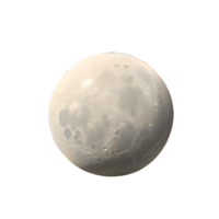 Moon white isolated on transparent background png