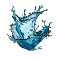 Water splash isolated on white transparent background png