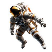 astronaut space suit flying outer space isolated on white or transparent background png