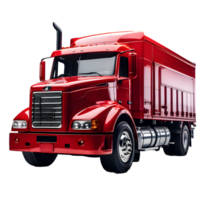 cargo truck transportation on a white transparent background png