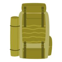 Scout camping backpack vector