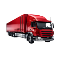 cargo truck transportation on a white transparent background png