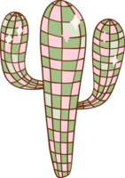 Disco Cowgirl Cactus Retro Girly Cowboy Doodle Drawing png