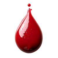 Drop of red paint. red liquid pigment splatter and explosion isolated. red paint drop top view png