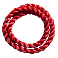 Red rope. red cord rope isolated. red string top view. red rope flat lay png