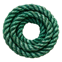 Grün Seil. Grün Kabel Seil isoliert. Grün Zeichenfolge oben Sicht. Grün Seil eben legen png