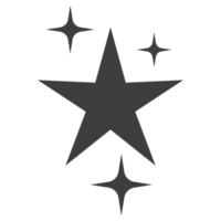 Star and twinkle icon. black starburst design and sparkle symbol. png