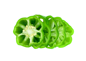 green slice sweet bell pepper isolated png