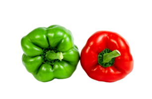 rood groen zoet klok peper gesneden geïsoleerd png