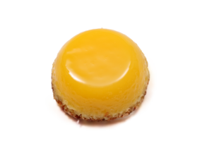 Quindim, delicious Portuguese egg sweet on neutral background png